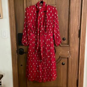 Ba&sh Red Long Sleeve Dress